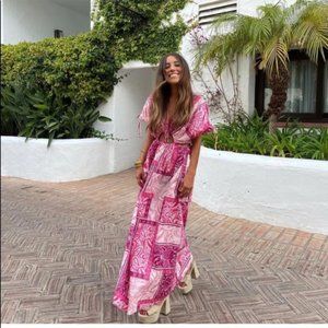 Zara Dresses | Zara Patchwork Print Cut Out Dress | Size Small